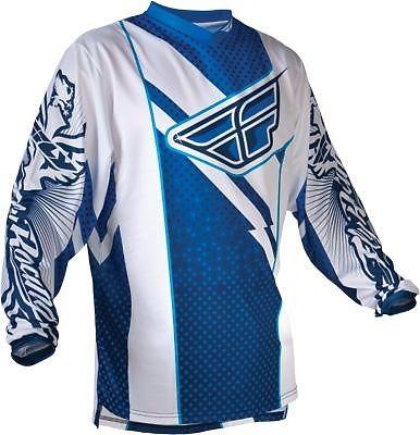 Fly racing mens 2012 f-16 race motocross jersey blue/white large l