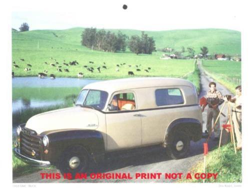 1953 gmc panel model 101-22 rare classic truck print 