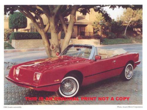 1986 studebaker avanti convertible classic car print