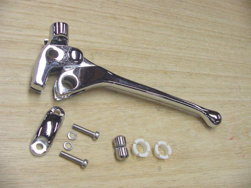 Harley shovelhead handlebar clutch or brake chrome lever pin & bushing 1966-1972