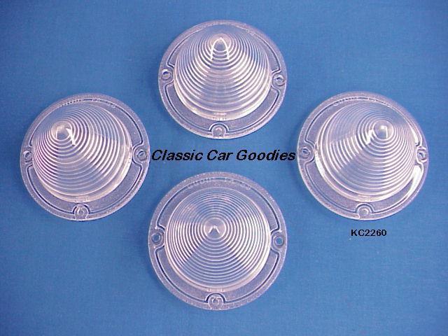 1958 chevy park light lenses. clear brand new set of 4!
