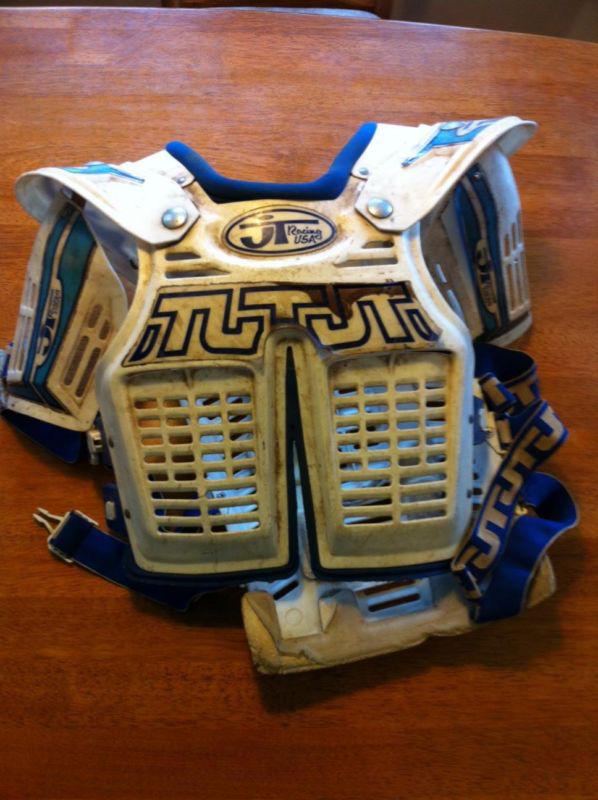 Vintage jt racing dirtbike motocross blue chest protector 