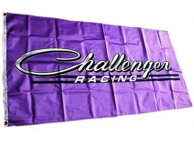 Challenger racing banner flag dodge mopar violet 4x2 ft