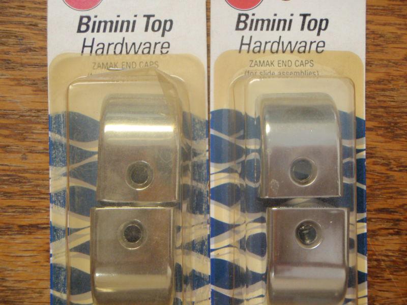 Bimini top hardware slide track end caps chrome taylor 5962 4pac marine boat 