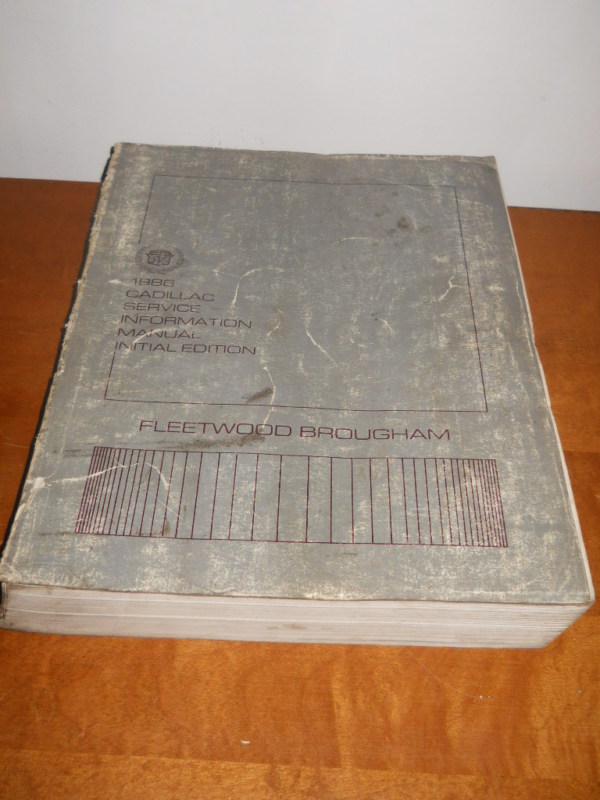 1986 cadillac fleetwood brougham used original h-2312 service information manual