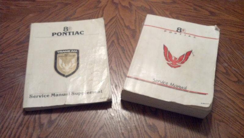 1989 pontiac firebird trans am & 20th ann supplement service repair shop manuals