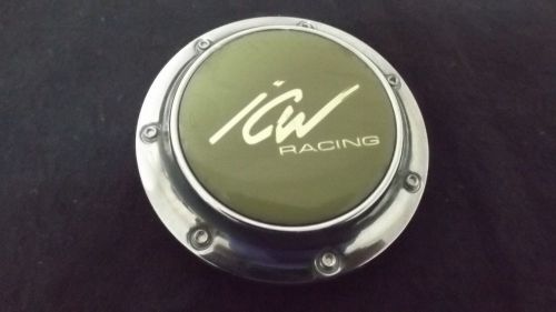 Icw racing custom wheel center cap chrome finish 316k70