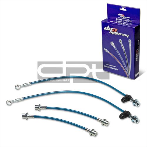 E110/e120 replacement front/rear stainless hose blue pvc coated brake lines kit