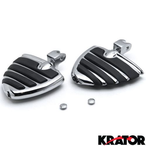 Yamaha virago 750 1100 front wing style foot peg new foot rests chrome set l &amp; r