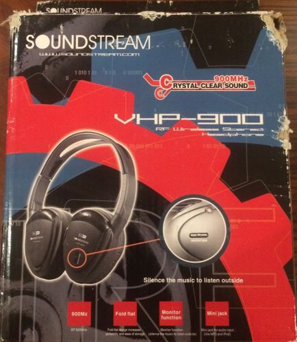 Sound stream vhp-900 2-channel wireless headphones with swivel earpad with case