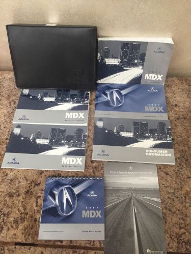 2007 acura mdx genuine oem owner&#039;s manual set w/ navigation &amp; case free shipping