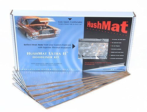 Hushmat universal hood insulator kit 6 - 12in x 23in engine side insulating pads