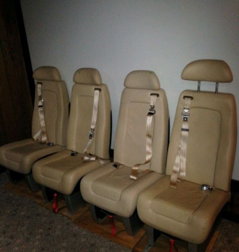 Airplane seats leather authentic