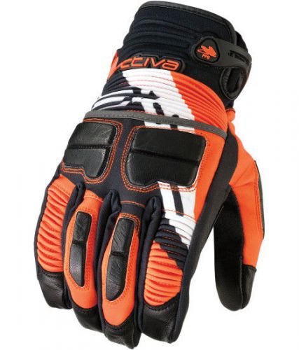 Arctiva comp s6 rr mens insulated snowmobile short gloves orange