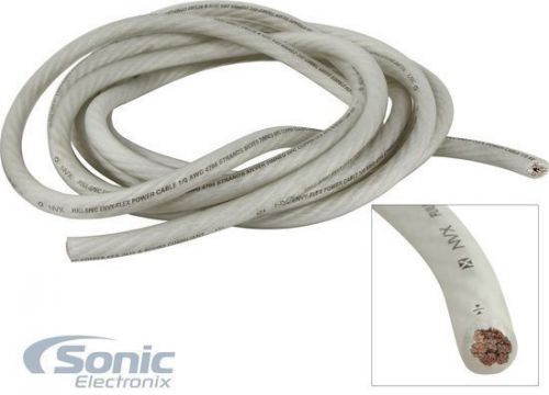 Nvx xw0wh20 20 ft frosted white 1/0-gauge awg envyflex power/ground wire cable