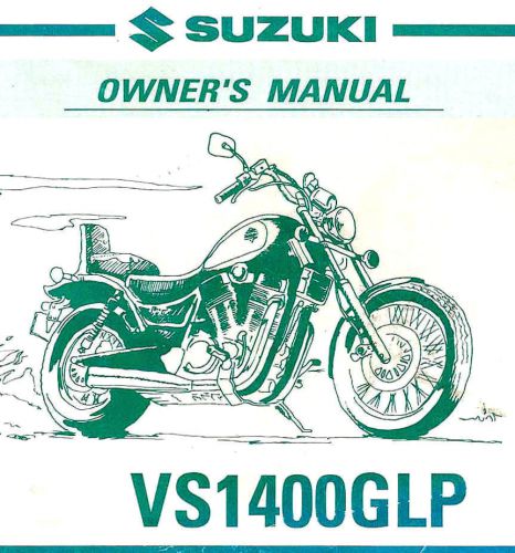 2000 suzuki vs1400glp intruder 1400 motorcycle owners manual -vs 1400 glp
