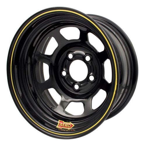Aero race wheels 50-series 15x8 in 5x5.00 black wheel p/n 50-185020