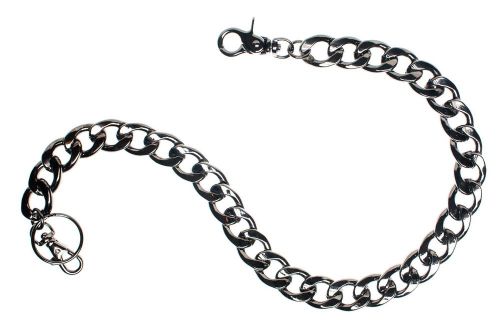 Black chrome / gunmetal 20&#034; aluminum wallet chain made in u.s.a. with big links