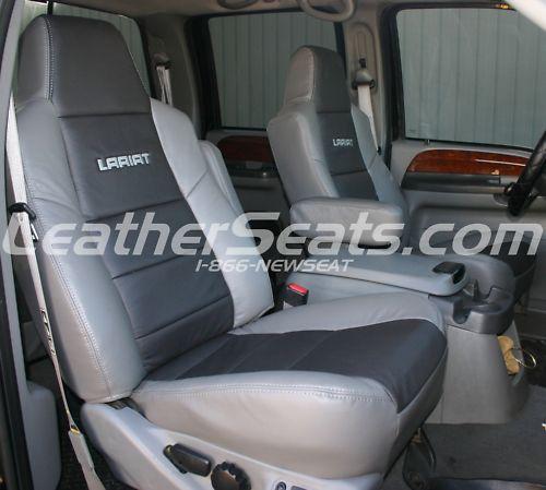 2002 - 2003 ford f250 f350 lariat leather seat covers custom interior upholstery