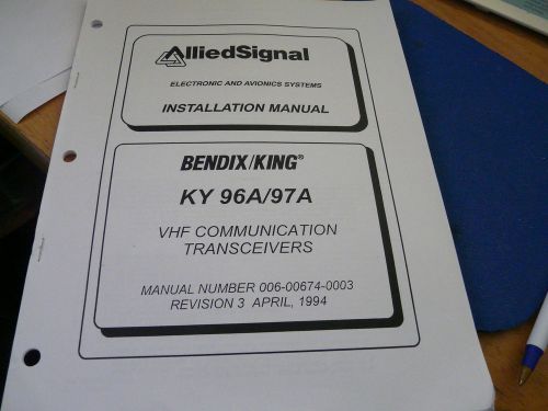 Bendix king ky-96a /ky-97a vhf comm installation manual