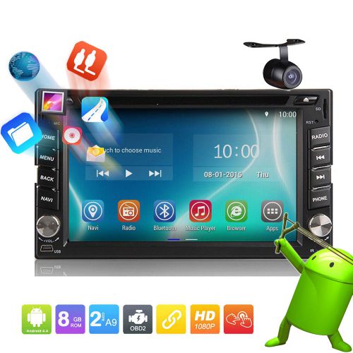 Camera + gps 6.2&#034; 2 din touchscreen car dvd fm stereo player wifi 3g android 4.4