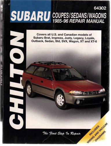 Chilton&#039;s subaru coupes/sedans/wagons, 1985-96 (1998, paperback)