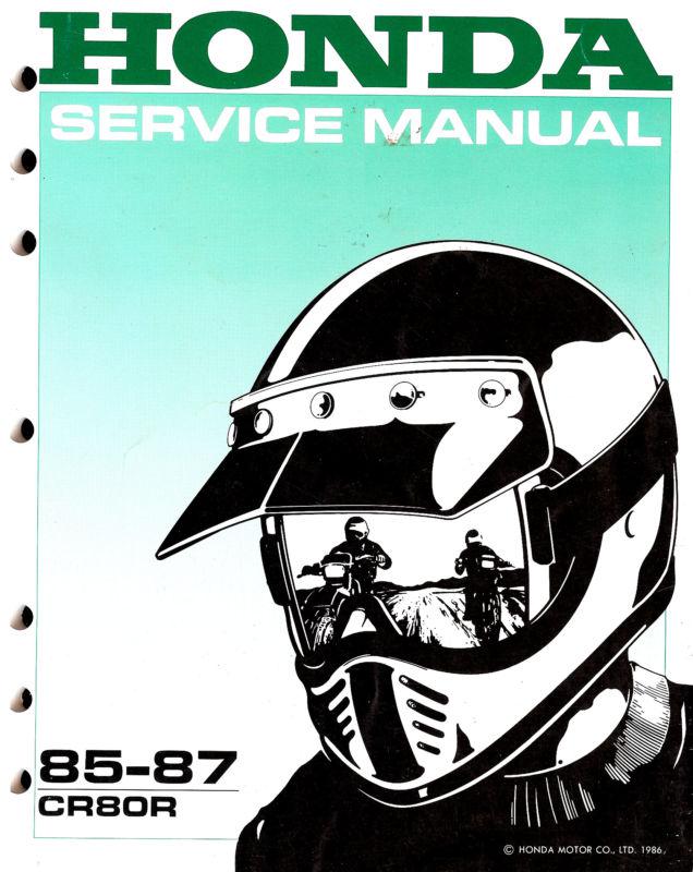 1985 to 1987 honda cr80r motocross motorcycle service manual -cr 80 r-honda-cr80
