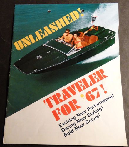 Vintage 1967 traveler boats sales brochure 8 pages   (201)
