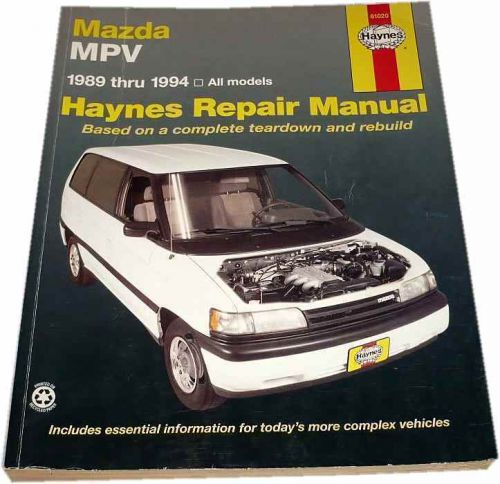 Oem 61020, mazda mpv, haynes repair manual, 1989 thru 1994
