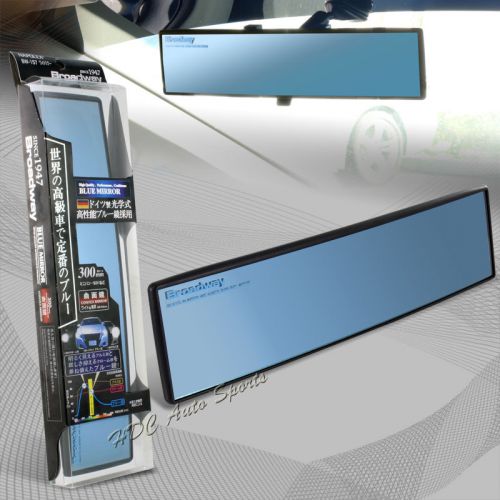 Broadway 300mm wide convex interior clip on rear view blue mirror universal 1