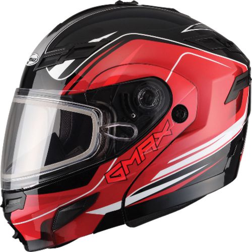 Gmax gm54s modular snowmobile helmet terrain black/red - 7 sizes