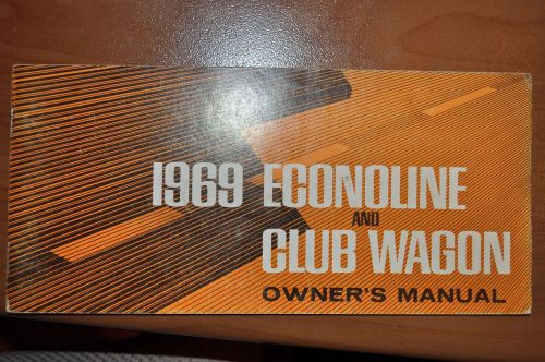 1969 econoline and club wagon owners manual
