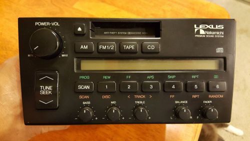 1990-94 lexus nakamichi radio cassette player w/cd control &#034;tested&#034;