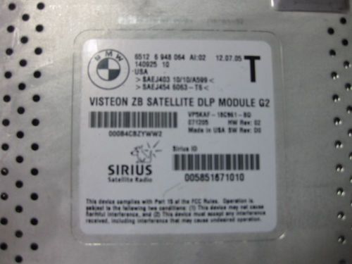 Bmw 65126948054 visteon zb satellite dlp module sirius oem