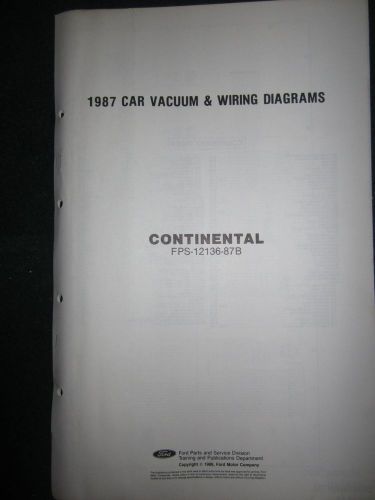 1987 lincoln continental electrical wiring diagram manual schematic sheets oem
