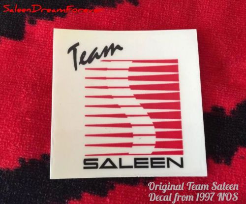 Static cling team saleen decal from 1997 ford s281 s351 mustang xp8 shelby boss