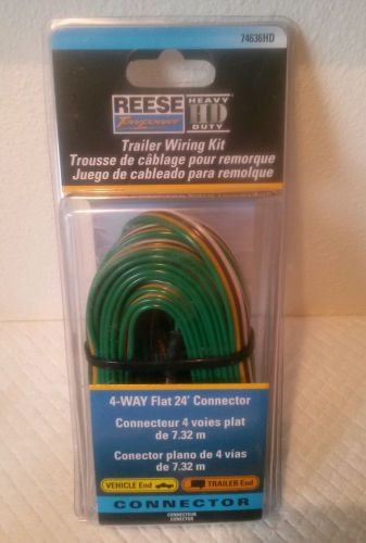 Reese towpower #74636hd / heavy duty 4- way flat 24&#039; trailer wiring connector