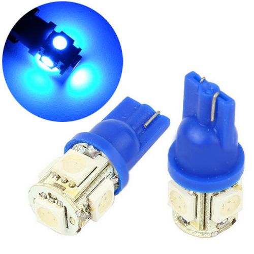 2pcs t10 194 168 2825 5 x 5050 smd led blue super bright car lights lamp bulb