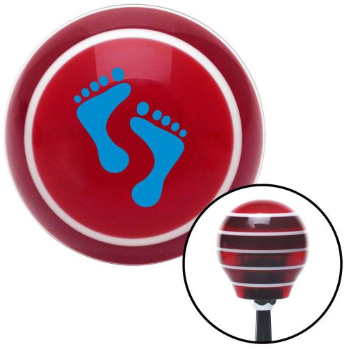 Blue bare feet red stripe shift knob with m16 x 1.5 insertrod rack shift lever
