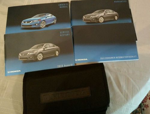 2013 honda accord owners manual with case