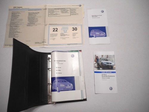 Vw volkswagen rabbit 07 2007 owners manual info guides service binder cover oem