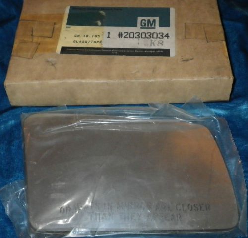 Nos 1985-1993 cadillac glass w/tape side mirror gm #20303034 deville fleetwood