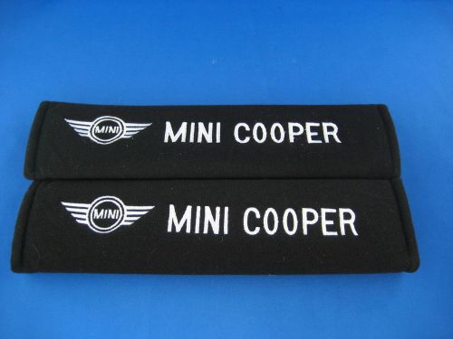 2pcs mini cooper embroidered seat belt shoulder cover pads