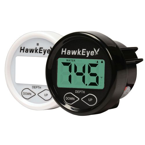 Hawkeye in dash depth finder w/air &amp; water temperature - thru hull -d10dx.06t