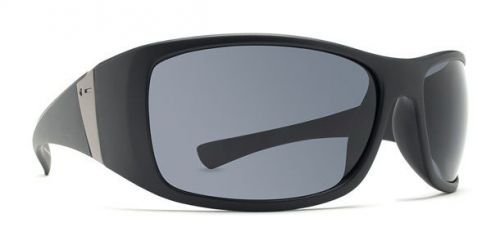 Dot dash convex locker room sunglasses black satin/grey