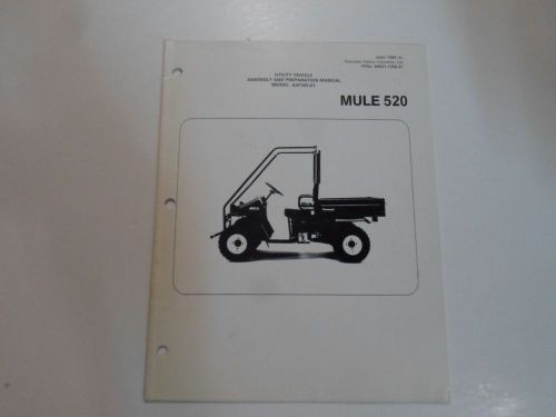 2000 kawasaki mule 520 utility vehicle assembly &amp; preparation manual stained 00