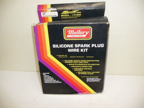 Mallory 8mm silcone sprint spark plug wire universal kit 765 straight boot