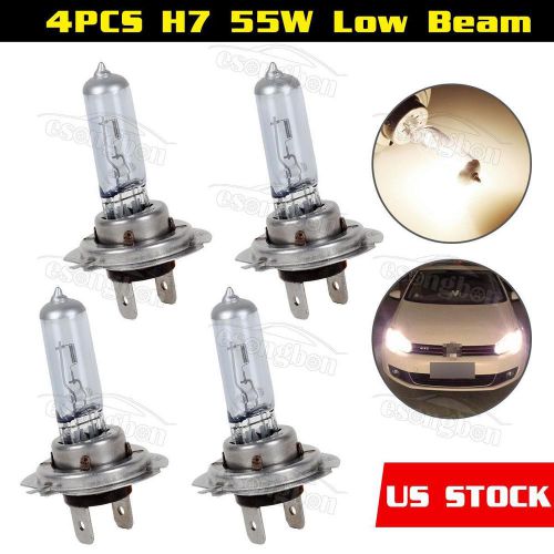 2pairs h7 55w for headlight low beam position 4500k stock replacement halogen