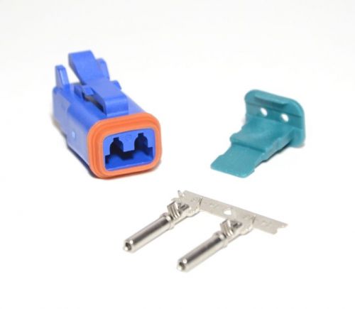 Deutsch dt interchangeable amphenol at blue 2-pin female connector kit, fast shi