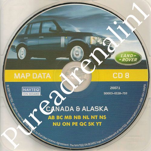 2001 2002 2003 2004 range land rover navigation map data disc cd 8 canada alaska